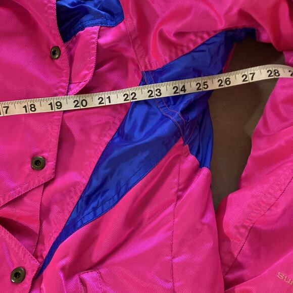 Sunice Ski Jacket Vtg Women’s Sz XL discipline Colorblock Pink Black Coat 80s 90 - Picture 13 of 16